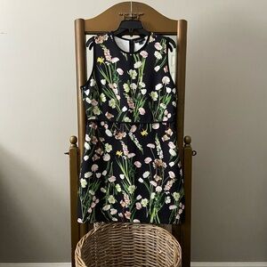 Victoria Beckham for Target Black Floral Sleeveless Mini Dress